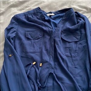 NAKED ZEBRA BLUE DRESS SIZE S